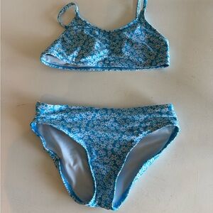 Blue Floral Bikini Set